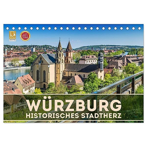 WÜRZBURG Historisches Stadtherz (Tischkalender 2025 DIN A5 quer), CALVENDO Monatskalender, Calvendo, Melanie Viola