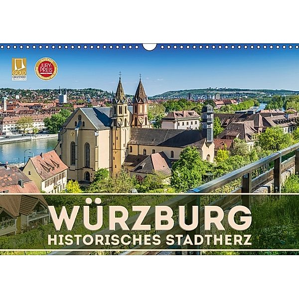 WÜRZBURG Historisches Stadtherz (Wandkalender 2018 DIN A3 quer), Melanie Viola