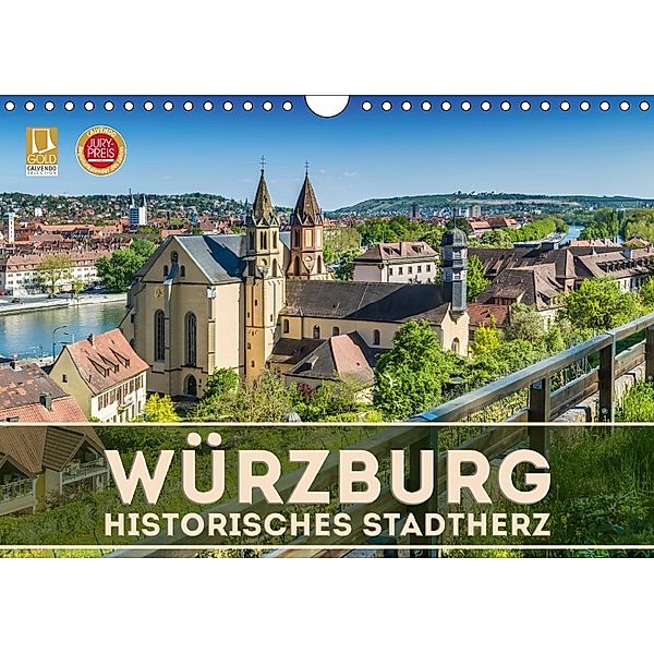 WÜRZBURG Historisches Stadtherz (Wandkalender 2018 DIN A4 quer), Melanie Viola