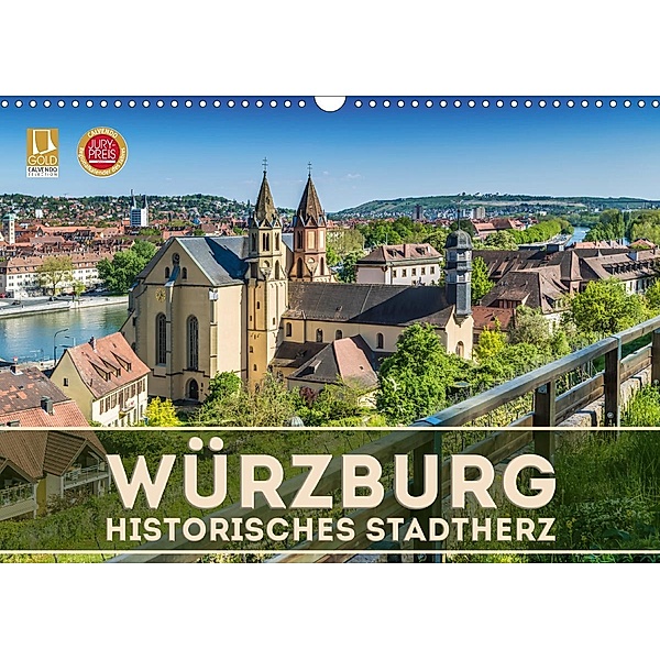 WÜRZBURG Historisches Stadtherz (Wandkalender 2020 DIN A3 quer), Melanie Viola