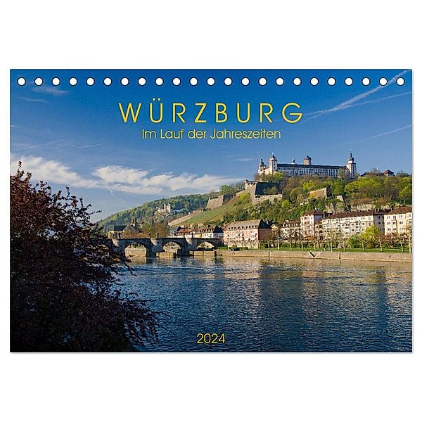 Würzburg - Im Lauf der Jahreszeiten (Tischkalender 2024 DIN A5 quer), CALVENDO Monatskalender, Volker Müther