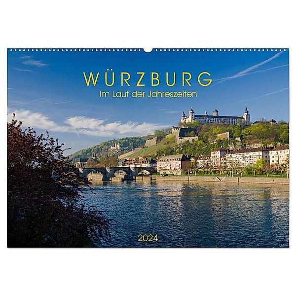Würzburg - Im Lauf der Jahreszeiten (Wandkalender 2024 DIN A2 quer), CALVENDO Monatskalender, Volker Müther