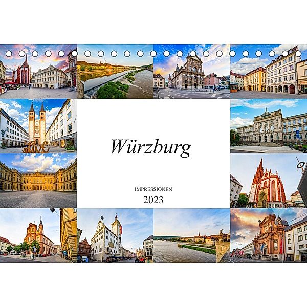 Würzburg Impressionen (Tischkalender 2023 DIN A5 quer), Dirk Meutzner