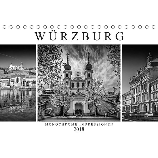 WÜRZBURG Monochrome Impressionen (Tischkalender 2018 DIN A5 quer), Melanie Viola