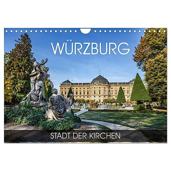Würzburg - Stadt der Kirchen (Wandkalender 2024 DIN A4 quer), CALVENDO Monatskalender, Val Thoermer