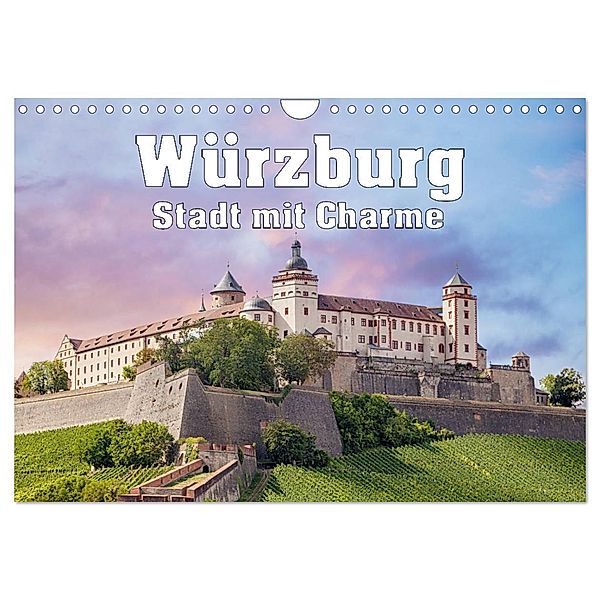 Würzburg - Stadt mit Charme (Wandkalender 2024 DIN A4 quer), CALVENDO Monatskalender, Liselotte Brunner-Klaus