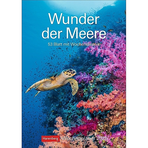Wunder der Meere Wochenplaner 2025 - 53 Blatt mit Wochenchronik, Markus Hattstein