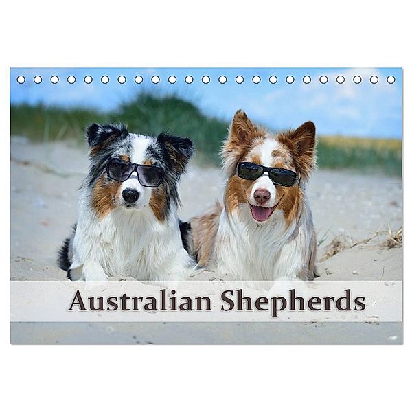 Wunderbare Australian Shepherds (Tischkalender 2024 DIN A5 quer), CALVENDO Monatskalender, Trio Bildarchiv - Nicole Noack