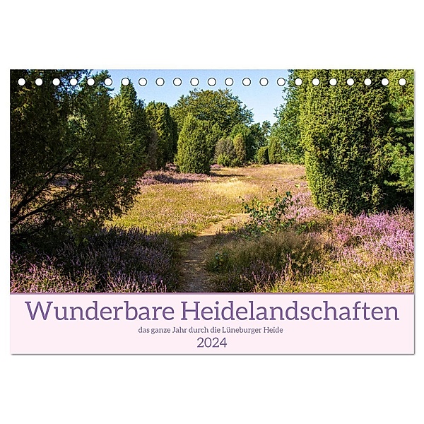 Wunderbare Heidelandschaften (Tischkalender 2024 DIN A5 quer), CALVENDO Monatskalender, Jessie Rettig