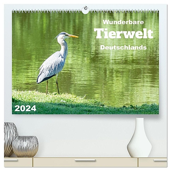 Wunderbare Tierwelt Deutschlands (hochwertiger Premium Wandkalender 2024 DIN A2 quer), Kunstdruck in Hochglanz, Angela Rohde
