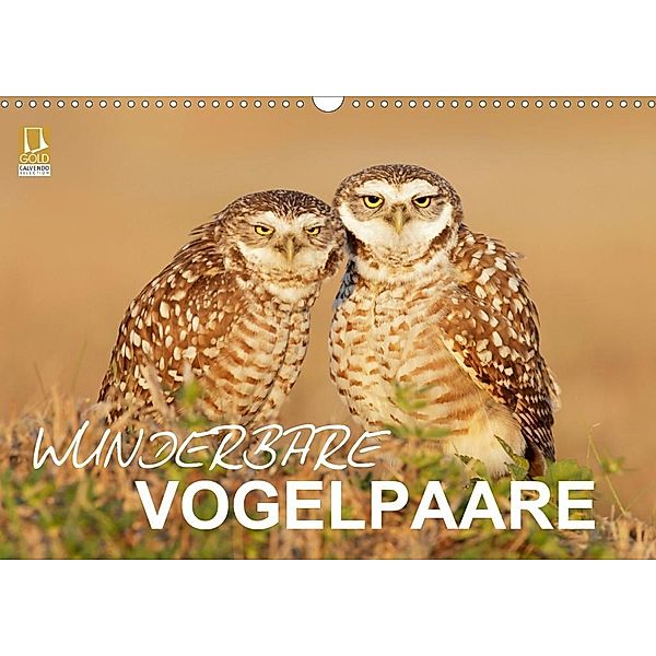 Wunderbare Vogelpaare (Wandkalender 2020 DIN A3 quer)