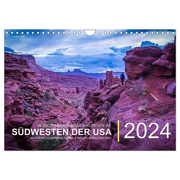 Wunderbare Wanderungen im Südwesten der USA (Wandkalender 2024 DIN A4 quer), CALVENDO Monatskalender, Christian Hubo - feel4nature