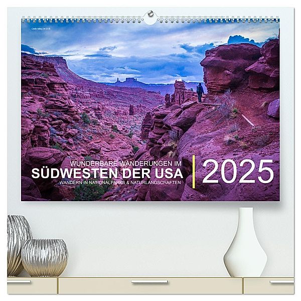 Wunderbare Wanderungen im Südwesten der USA (hochwertiger Premium Wandkalender 2025 DIN A2 quer), Kunstdruck in Hochglanz, Calvendo, Christian Hubo - feel4nature