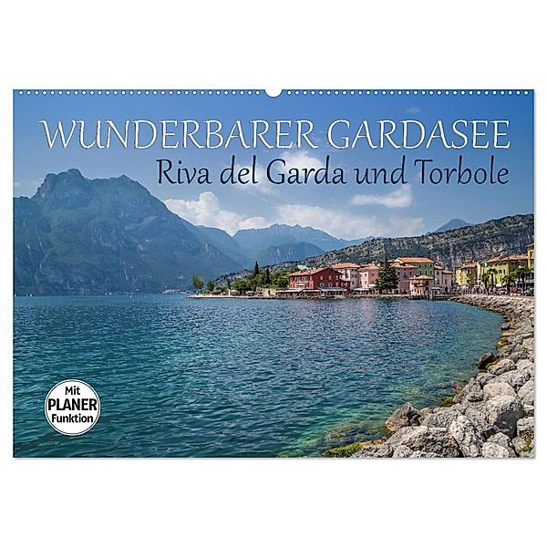 WUNDERBARER GARDASEE Riva del Garda und Torbole (Wandkalender 2024 DIN A2 quer), CALVENDO Monatskalender, Melanie Viola