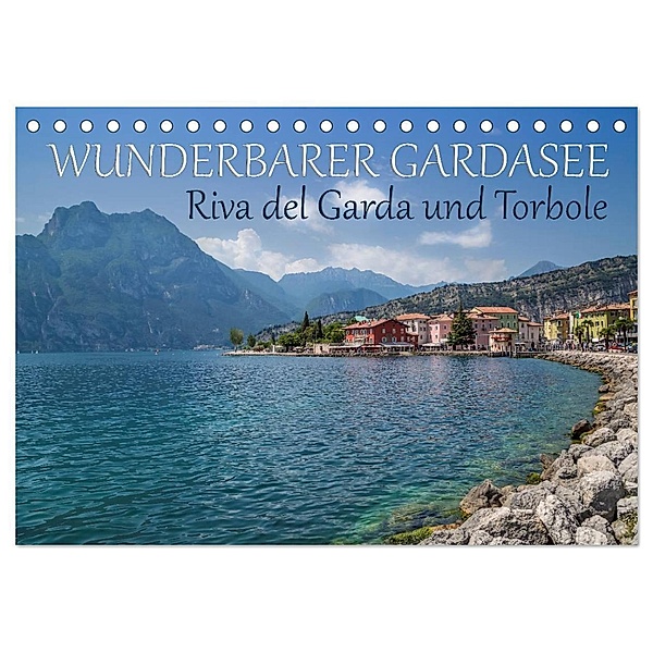 WUNDERBARER GARDASEE Riva del Garda und Torbole (Tischkalender 2024 DIN A5 quer), CALVENDO Monatskalender, Melanie Viola