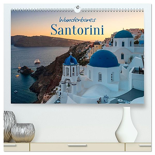 Wunderbares Santorini - Matteo Colombo (hochwertiger Premium Wandkalender 2025 DIN A2 quer), Kunstdruck in Hochglanz, Calvendo, Matteo Colombo