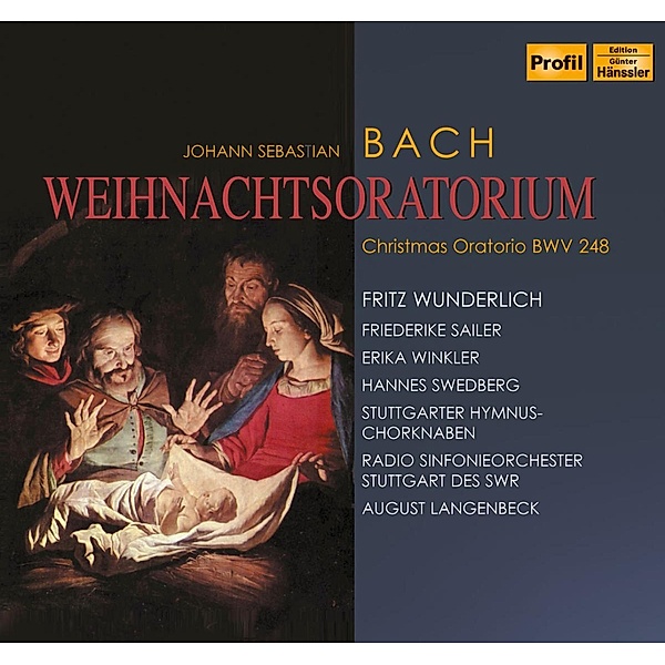 Wunderlich - Weihnachtsoratorium, 2 CDs, A. Langenbeck, F. Wunderlich, F. Sailer