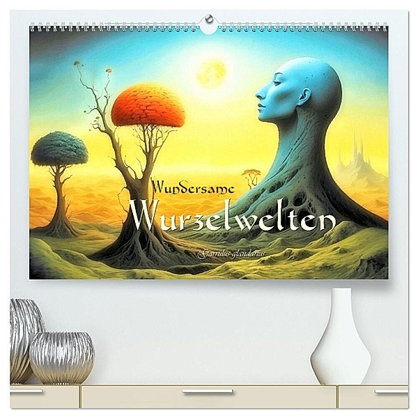 Wundersame Wurzelwelten (hochwertiger Premium Wandkalender 2025 DIN A2 quer), Kunstdruck in Hochglanz, Calvendo, Garrulus glandarius