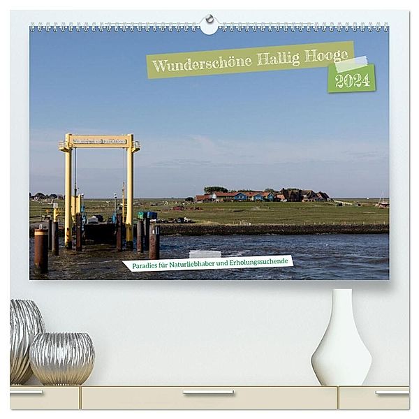 Wunderschöne Hallig Hooge (hochwertiger Premium Wandkalender 2024 DIN A2 quer), Kunstdruck in Hochglanz, Jeanette Dobrindt