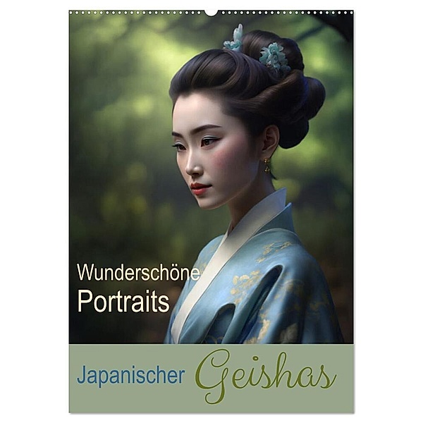 Wunderschöne Portraits Japanischer Geishas (Wandkalender 2024 DIN A2 hoch), CALVENDO Monatskalender, Carina Augusto