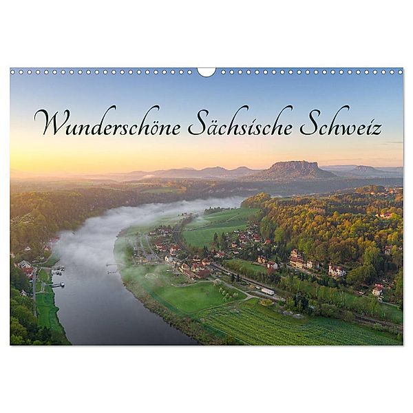 Wunderschöne Sächsische Schweiz (Wandkalender 2024 DIN A3 quer), CALVENDO Monatskalender, Michael Valjak
