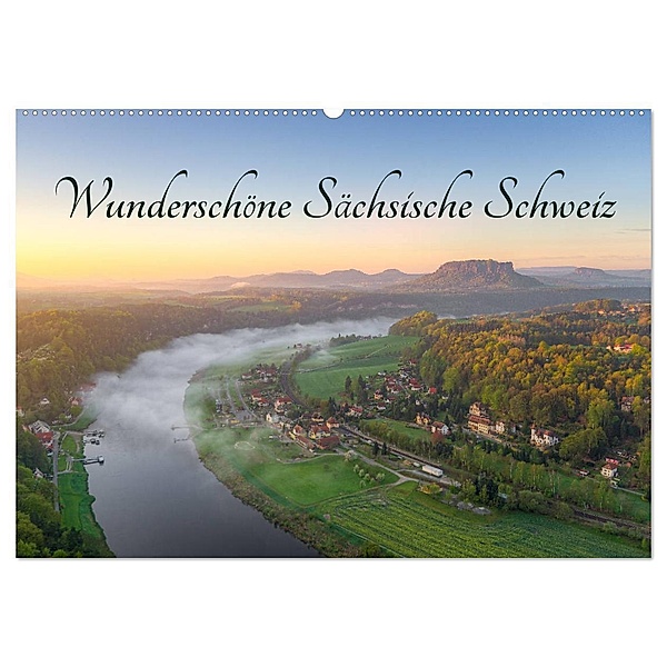 Wunderschöne Sächsische Schweiz (Wandkalender 2024 DIN A2 quer), CALVENDO Monatskalender, Michael Valjak