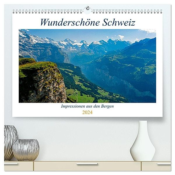 Wunderschöne Schweiz (hochwertiger Premium Wandkalender 2024 DIN A2 quer), Kunstdruck in Hochglanz, photobrandt