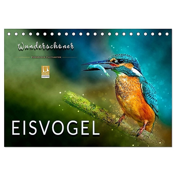 Wunderschöner Eisvogel (Tischkalender 2024 DIN A5 quer), CALVENDO Monatskalender, Peter Roder