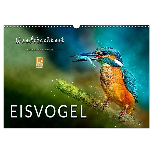 Wunderschöner Eisvogel (Wandkalender 2024 DIN A3 quer), CALVENDO Monatskalender, Peter Roder