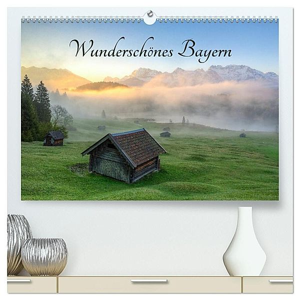 Wunderschönes Bayern (hochwertiger Premium Wandkalender 2025 DIN A2 quer), Kunstdruck in Hochglanz, Calvendo, Michael Valjak