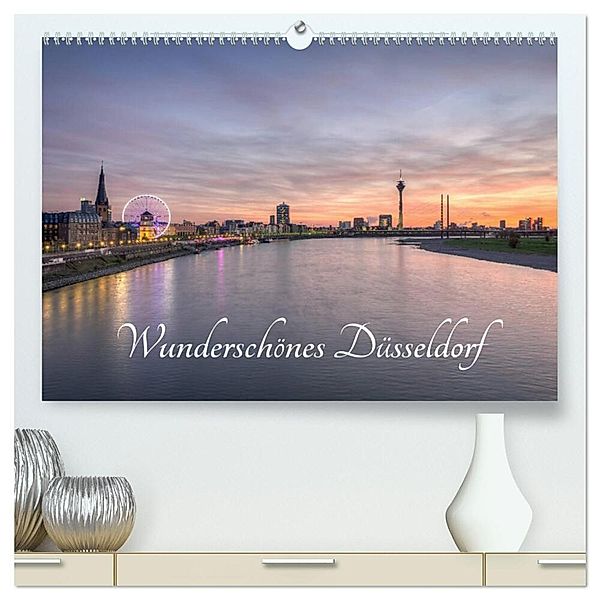 Wunderschönes Düsseldorf (hochwertiger Premium Wandkalender 2024 DIN A2 quer), Kunstdruck in Hochglanz, Michael Valjak