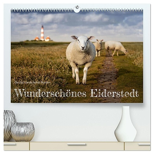 Wunderschönes Eiderstedt (hochwertiger Premium Wandkalender 2024 DIN A2 quer), Kunstdruck in Hochglanz, Ulla Moswald