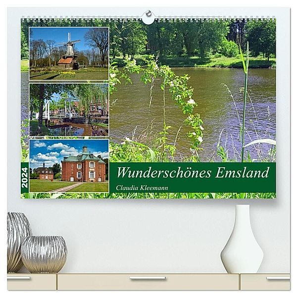 Wunderschönes Emsland (hochwertiger Premium Wandkalender 2024 DIN A2 quer), Kunstdruck in Hochglanz, Claudia Kleemann