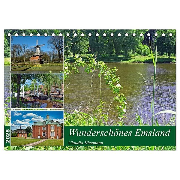 Wunderschönes Emsland (Tischkalender 2025 DIN A5 quer), CALVENDO Monatskalender, Calvendo, Claudia Kleemann