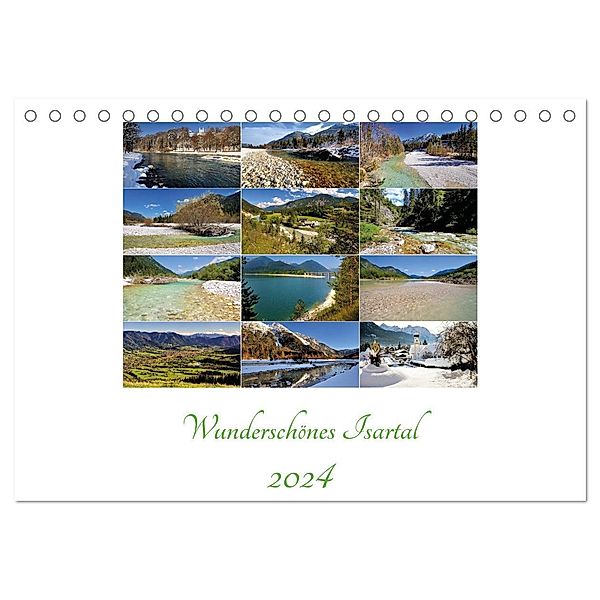 Wunderschönes Isartal 2024 (Tischkalender 2024 DIN A5 quer), CALVENDO Monatskalender, Ludwig Gschirr
