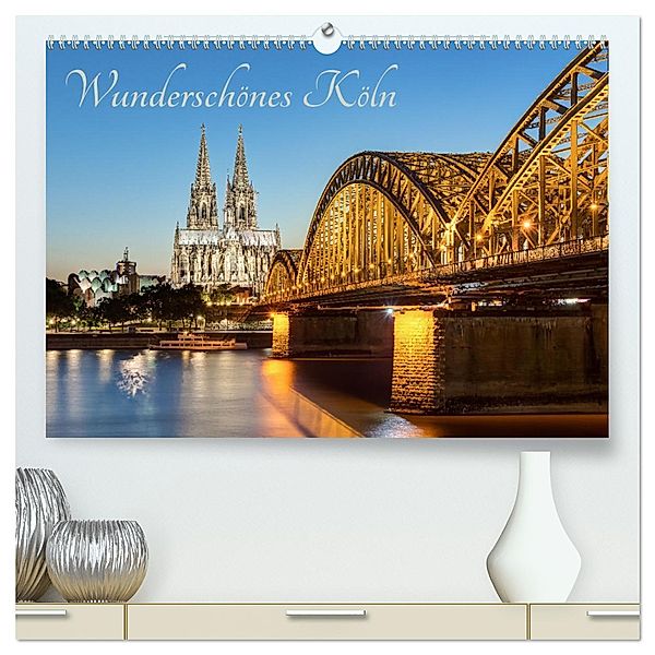 Wunderschönes Köln (hochwertiger Premium Wandkalender 2025 DIN A2 quer), Kunstdruck in Hochglanz, Calvendo, Michael Valjak