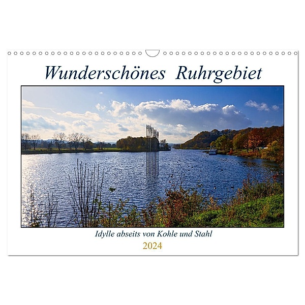 Wunderschönes Ruhrgebiet - Abseits von Kohle und Stahl (Wandkalender 2024 DIN A3 quer), CALVENDO Monatskalender, Michael Fiolka