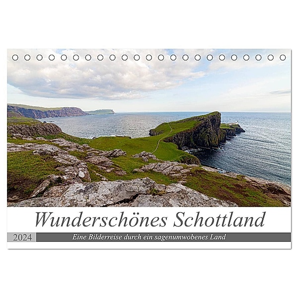 Wunderschönes Schottland - Bilderreise durch ein sagenumwobenes Land (Tischkalender 2024 DIN A5 quer), CALVENDO Monatskalender, TJPhotography