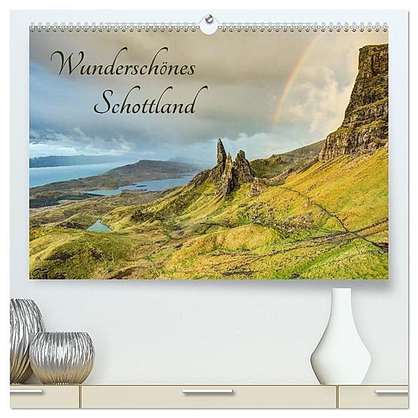 Wunderschönes Schottland (hochwertiger Premium Wandkalender 2025 DIN A2 quer), Kunstdruck in Hochglanz, Calvendo, Michael Valjak