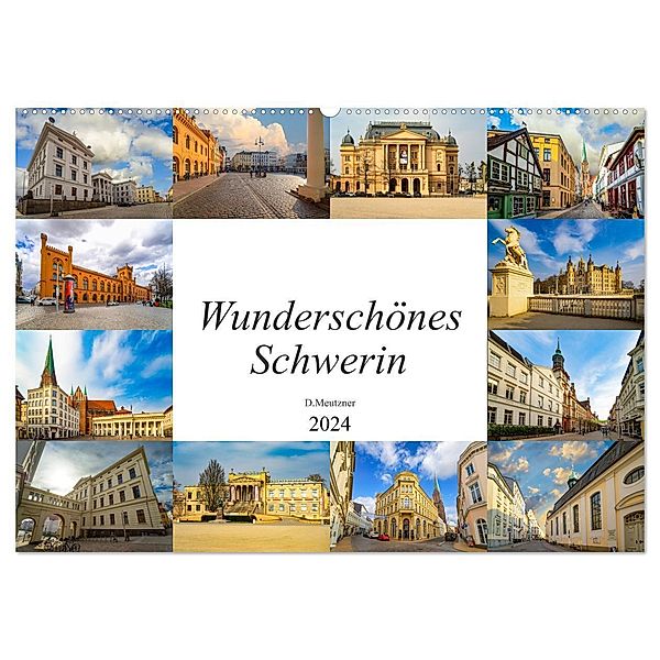 Wunderschönes Schwerin (Wandkalender 2024 DIN A2 quer), CALVENDO Monatskalender, Dirk Meutzner
