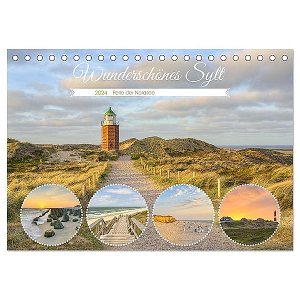 Wunderschönes Sylt - Perle der Nordsee (Tischkalender 2024 DIN A5 quer), CALVENDO Monatskalender, Michael Valjak