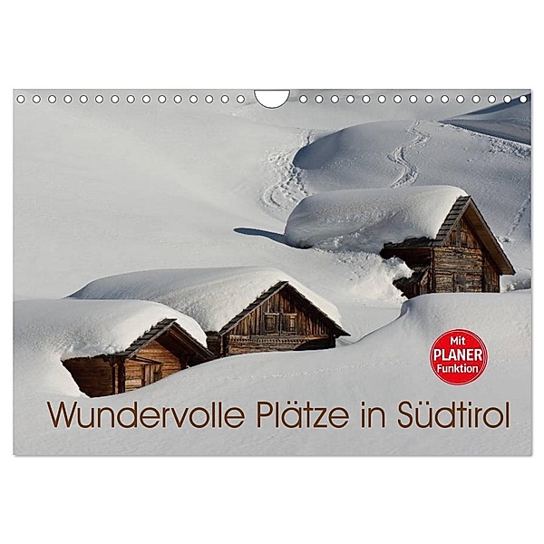 Wundervolle Plätze in Südtirol (Wandkalender 2024 DIN A4 quer), CALVENDO Monatskalender, Georg Niederkofler
