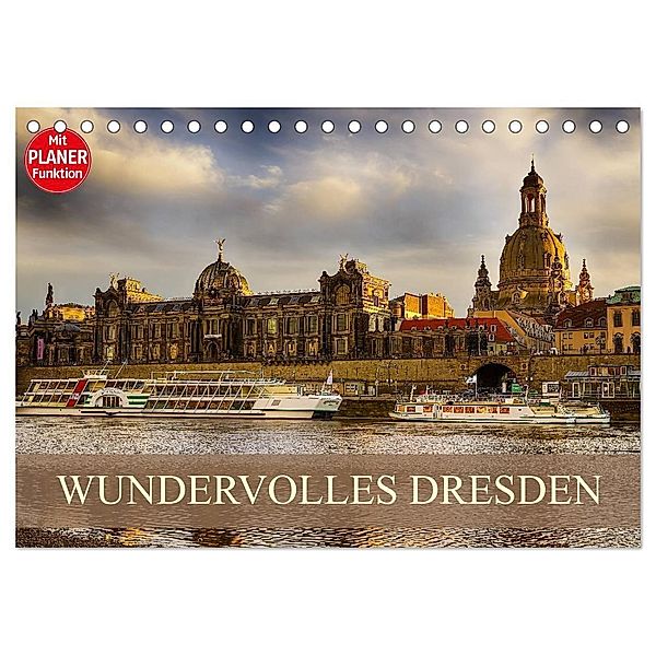 WUNDERVOLLES DRESDEN (Tischkalender 2024 DIN A5 quer), CALVENDO Monatskalender, Dirk Meutzner