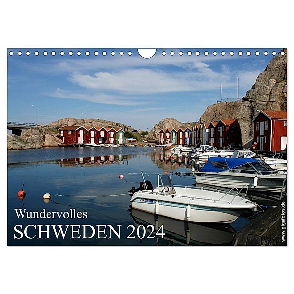 Wundervolles Schweden 2024 (Wandkalender 2024 DIN A4 quer), CALVENDO Monatskalender, Werner Prescher