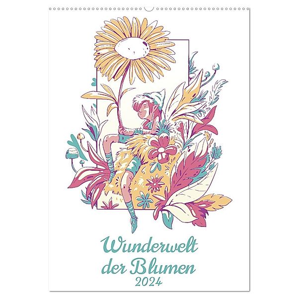 Wunderwelt der Blumen (Wandkalender 2024 DIN A2 hoch), CALVENDO Monatskalender, Calvendo, Luca Schmidt