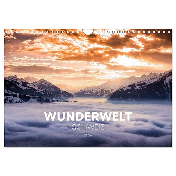 Wunderwelt Schweiz (Wandkalender 2024 DIN A4 quer), CALVENDO Monatskalender, Calvendo, SIMON SCHUHMACHER