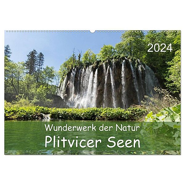 Wunderwerk der Natur: Plitvicer Seen (Wandkalender 2024 DIN A2 quer), CALVENDO Monatskalender, Andre Hauschild