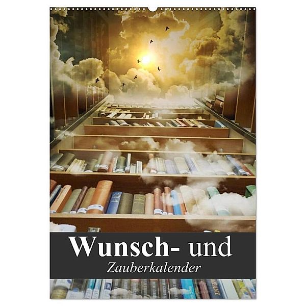 Wunsch- und Zauberkalender (Wandkalender 2024 DIN A2 hoch), CALVENDO Monatskalender, Elisabeth Stanzer