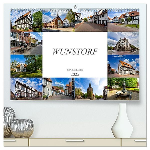 Wunstorf Impressionen (hochwertiger Premium Wandkalender 2025 DIN A2 quer), Kunstdruck in Hochglanz, Calvendo, Dirk Meutzner