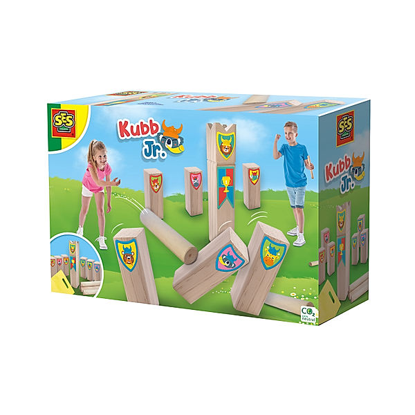 SES Creative Wurfspiel KUBB JUNIOR 11-teilig aus Holz